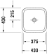 Умивальник Duravit DuraStyle 43x43 0349430000, Білий