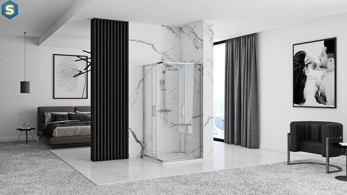 Душевая кабина Rea Punto 90x90 REA-K0867, Хром, Универсальная, прозрачный