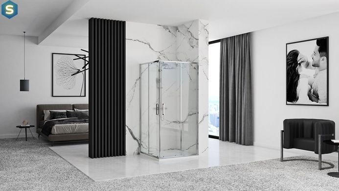 Душевая кабина Rea Punto 90x90 REA-K0867, Хром, Универсальная, прозрачный