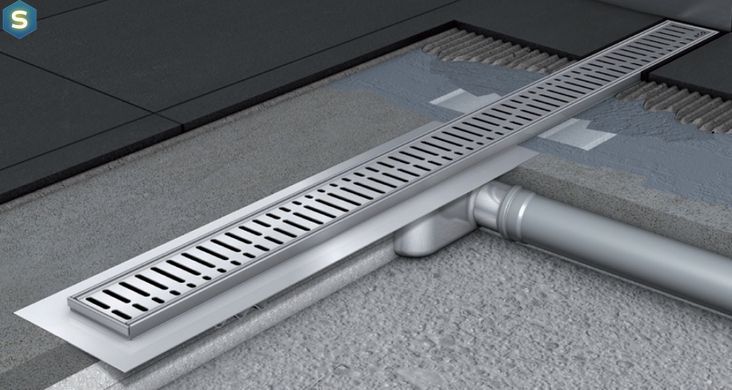Канал с горизонтальным фланцем ACO ShowerDrain C-line 408727 (1185 мм), низкий сифон