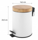 Кошик для сміття Yoka Bin White Bamboo 3л. для ванної кімнати CH.BIN-WHT, Білий