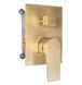 Душова система Rea Moby brushed gold + BOX прихованого монтажу REA-P2403, Золотий