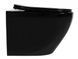 Підвісний унітаз Rea Carlo Mini rimless flat black REA-C8936, Чорний/золото