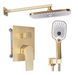 Душова система Rea Moby brushed gold + BOX прихованого монтажу REA-P2403, Золотий