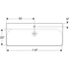 Умивальник Geberit Smyle Square 120x48 500.226.01.1, Білий