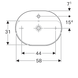 Умывальник Geberit Variform 60x40 500.777.01.2, Белый