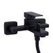Змішувач для ванни Qtap Gemini (з душовим гарнітуром) QTGEM259BLM45682 Black matt, Черный матовый