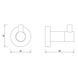 Крючок Omnires Modern Project black matt MP60110BL, Черный матовый