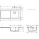 Кухонная мойка Hansgrohe S514-F450 1050x510 полочка слева Graphiteblack 43314170