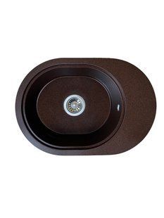 Кухонная мойка Adamant Ovale 610x420x180 mokko 647223, Цемент матовый