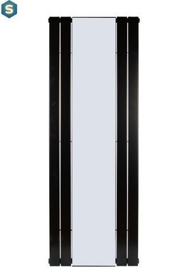 Дизайнерський радіатор Betatherm Mirror 1 H-1800 мм, L-609 мм, з дзеркалом, нижнє підключення LE 1118/08 9005M 99, Черный матовый