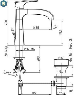 Змішувач для умивальника Paini Lady 89CR211, Хром