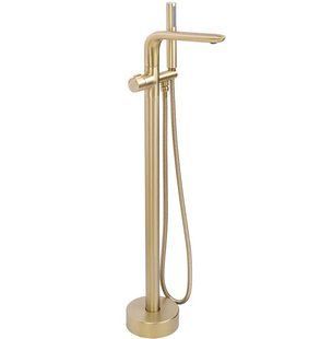Смеситель для ванны Rea Clark brushed gold напольный REA-B5303, Золотой