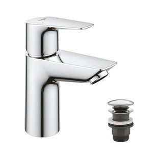 Смеситель для раковины Grohe QuickFix Start Edge S-Size 24199001 с донным клапаном, Хром
