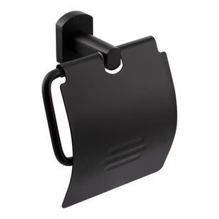 Держатель для туалетной бумаги Qtap Liberty BLM 1151, Черный матовый