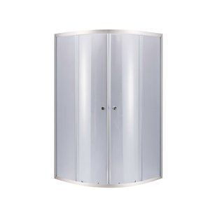 Душова кабіна Lidz Latwa SC80x80.SAT.MID.GR, скло тоноване 4 мм без піддона, Хром матовий, Універсальна, тонованний