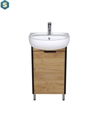 Тумба Мойдодир Dakota Craft 50 з умивальником Solo 50 дуб крафт, Дуб