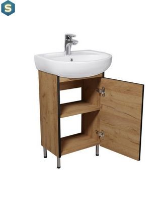 Тумба Мойдодир Dakota Craft 50 з умивальником Solo 50 дуб крафт, Дуб