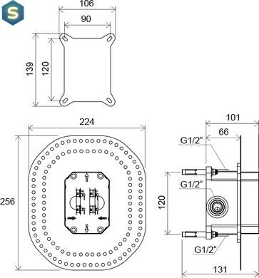 Скрытая часть Ravak R-box RB 070.50 X070052