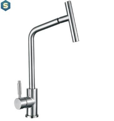 F44899 (H899) Змішувач для кухні нержавіюча сталь гнучкий Г-гусак гайка &Oslash;35 Frap 1/10, Нержавіюча сталь