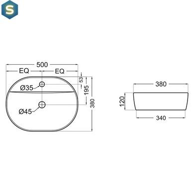 Умивальник Jaquar 50x38 JDS-WHT-25937, Білий