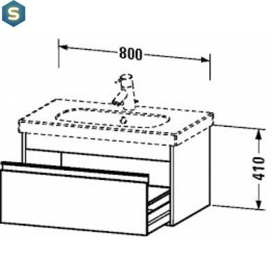 Тумба с умывальником 85 см Duravit Ketho KT006301818, Белый