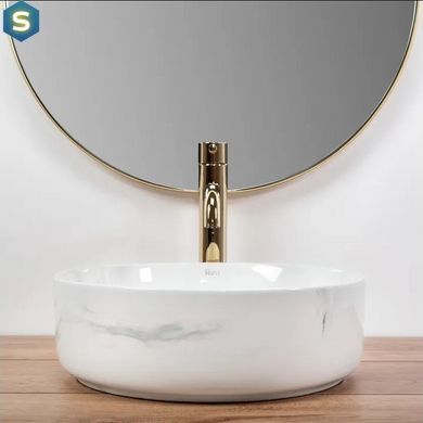 Умивальник Rea Sami nature marble накладний мармур REA-U6606, Мармур
