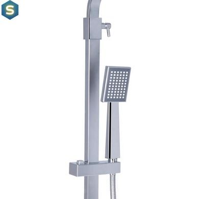 Готове рішення Qtap 13: Стіна Walk-In Glide, 120x190 + Душ. система, Універсальна, прозорий
