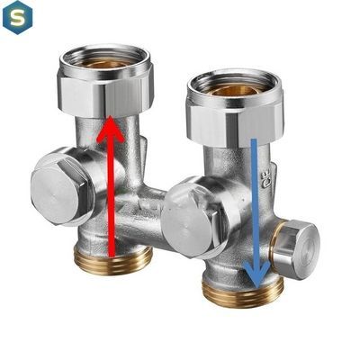 Узел нижнего подключения Oventrop Multiflex F проходной (1015883)