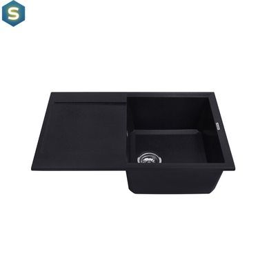 Кухонная мойка гранитная Kroner KRP Komposit SCH-7850 CV031067, Черный/золото
