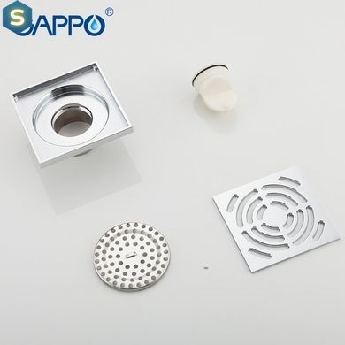 Трап для душу вертикальний Gappo G81052, латунь, 100х100 мм, хром