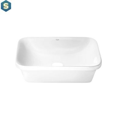 Умывальник Qtap Scorpio врезной прямоугольный 500х380х145 мм White + донный клапан PU02, Белый