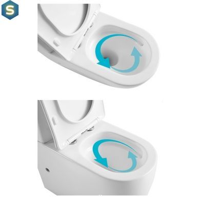 Унитаз напольный Qtap Robin New Ultra Quiet безободковый с сиденьем Soft-Close White QT13226083AW, Белый