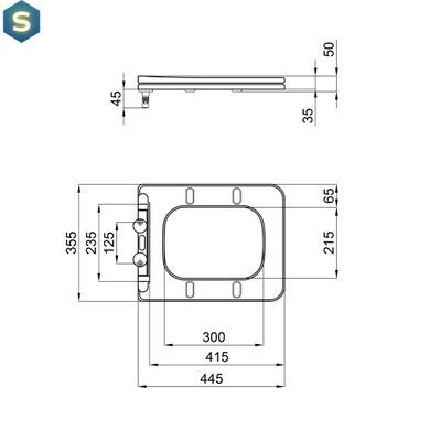 Сиденье для унитаза Qtap Kalao с микролифтом Slim QT08991213AW, Белый