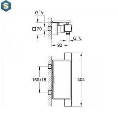 Змішувач для душу Grohe Grohtherm Cube 34491000