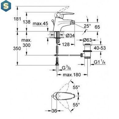 Змішувач для біде Grohe EuroDisc 33244001