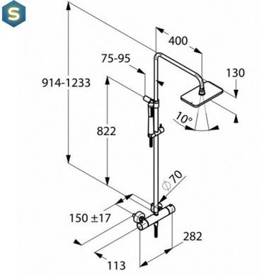 Душова система Kludi A-QA Dual Shower System 4909505-00, Хром