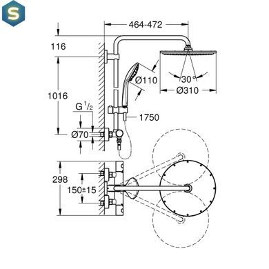 Душевая система Grohe Euphoria 26075GL0