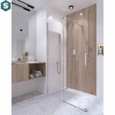 Готове рішення Qtap 13: Стіна Walk-In Glide, 120x190 + Душ. система, Універсальна, прозорий
