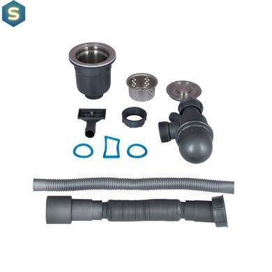Кухонная мойка Lidz H6050B 3.0/0.8 мм Brush Black (LDH6050BPVD3008), Черный/золото