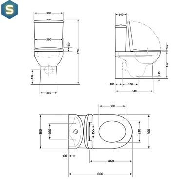 Унитаз напольный Qtap Robin New Ultra Quiet безободковый с сиденьем Soft-Close White QT13226083AW, Белый