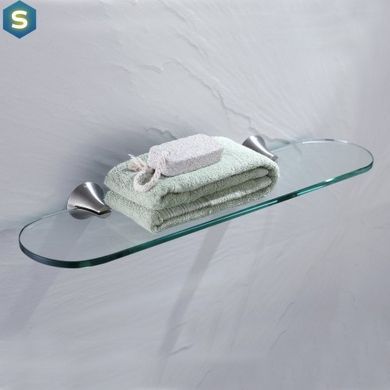 Полиця скляна Kraus KEA-11145BN, Хром матовий