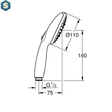 Ручний душ Grohe QuickFix Vitalio Start 110 27946001, Хром