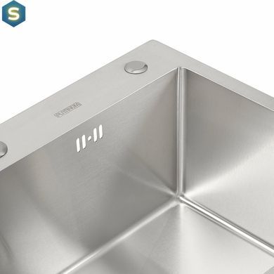 Кухонна мийка Platinum Handmade 650x450x220 (товщина 3,0/1,5 мм корзина та дозатор в комплекті), Нержавіюча сталь