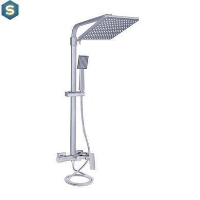 Готове рішення Qtap 13: Стіна Walk-In Glide, 120x190 + Душ. система, Універсальна, прозорий