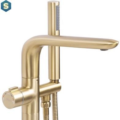 Смеситель для ванны Rea Clark brushed gold напольный REA-B5303, Золотой