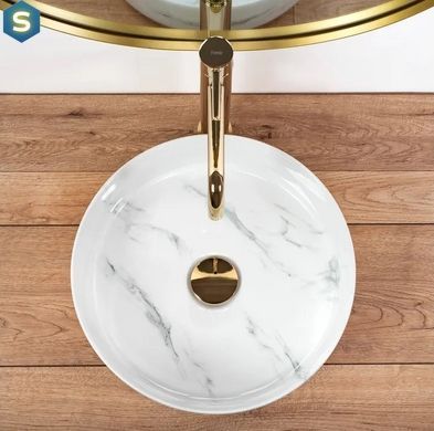 Умивальник Rea Sami nature marble накладний мармур REA-U6606, Мармур