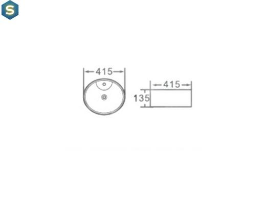 Умивальник Newarc Countertop 41x41 білий 5017W NEW, Білий