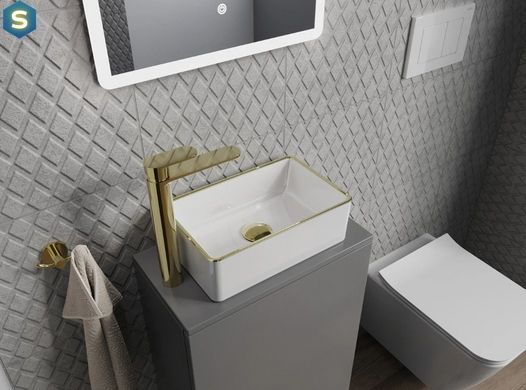 Умивальник Mexen Nadia 36 white gold Edge накладний MEX-21613605, Золотий