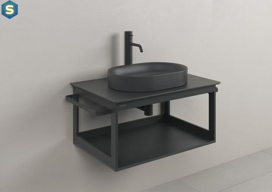Умывальник Catalano Horizon 50x35 150AHZNS, Черный матовый